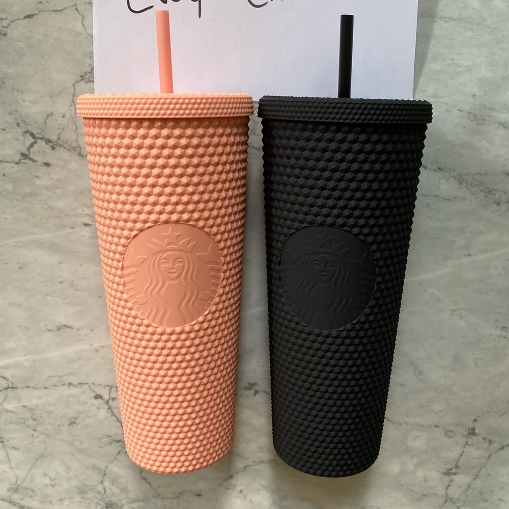 Black Matte studded Starbucks Tumbler